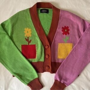 Cider Floral Cropped Cardigan